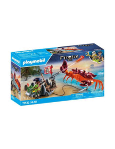 Playmobil batalla con el cangrejo gigante