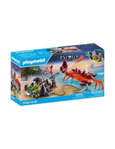 Playmobil batalla con el cangrejo gigante