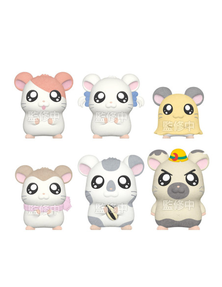 Hamtaro flocked doll 1 unidad aleatoria