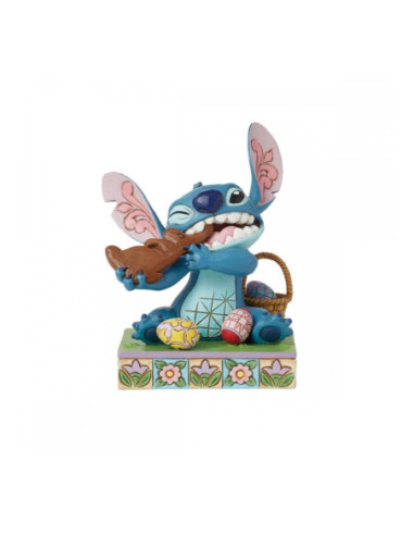 Figura enesco diseny stitch comiendo conejo