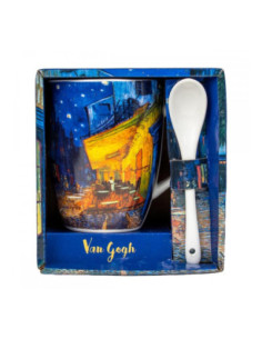 Taza con cuchara enesco terraza café