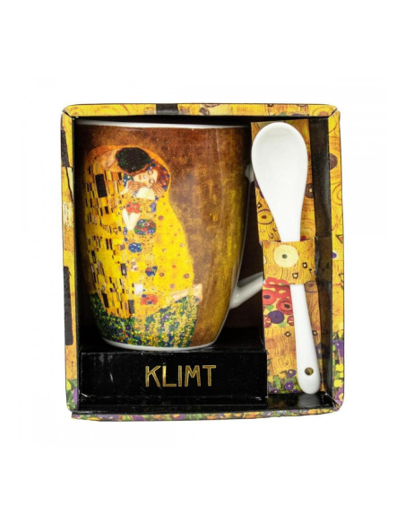 Taza con cuchara enesco el beso