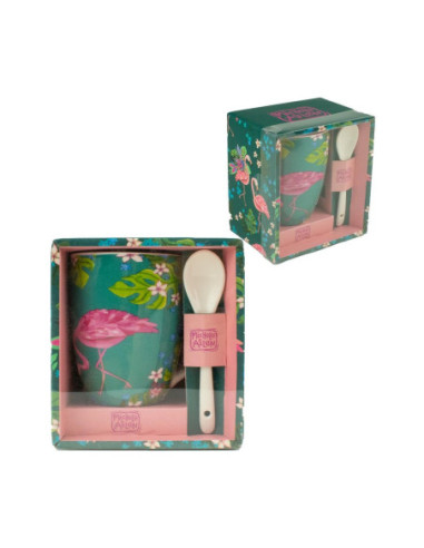 Taza con cuchara enesco flamenco