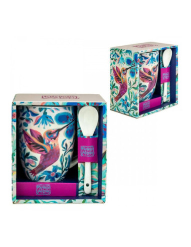 Taza con cuchara enesco colibrí