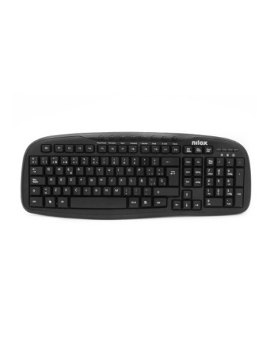 Teclado multimedia nilox usb negro