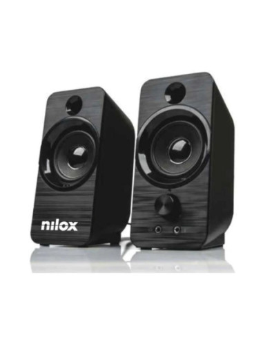 Altavoces pc nilox 2.0 6w negro