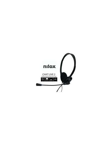 Auriculares nilox microfono control vol negro