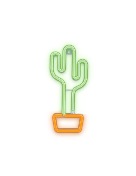 Lampara forever neon led cactus orange
