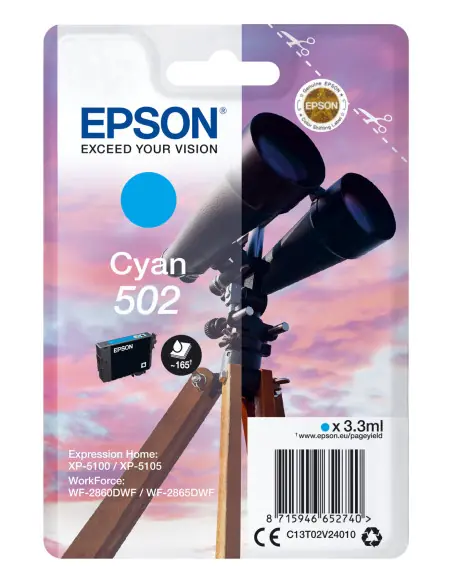 Cartucho tinta epson t02v240 502 cian