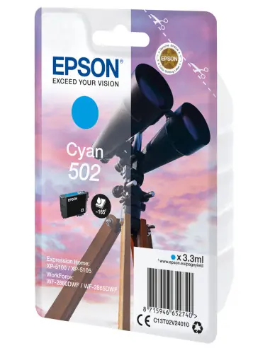 Cartucho tinta epson t02v240 502 cian