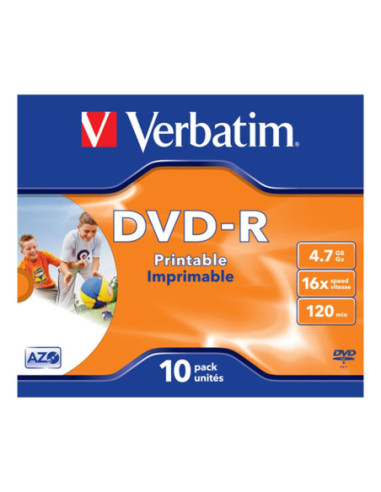 Verbatim dvd - r 4.7gb 16x tarrina 10uds
