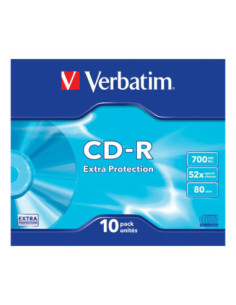 Verbatim cd - r 700mb 52x tarrina 10
