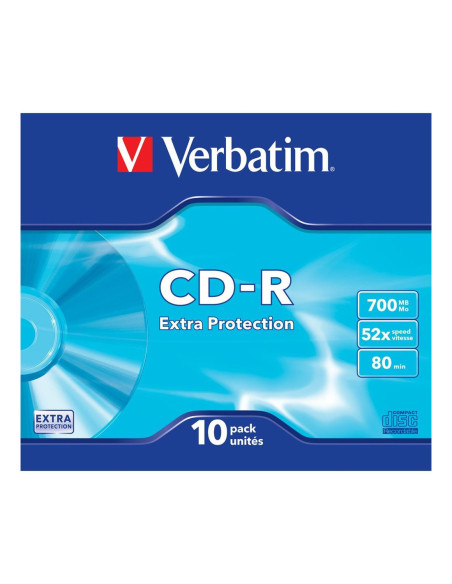 Verbatim cd - r 700mb 52x tarrina 10