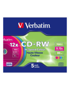 Verbatim cd - rw 700mb 8x - 10x tarrina 5