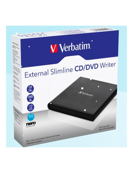 Regrabadora externa cd dvd verbatim slimline
