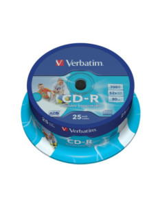 Verbatim cd - r 700mb 52x tarrina 25