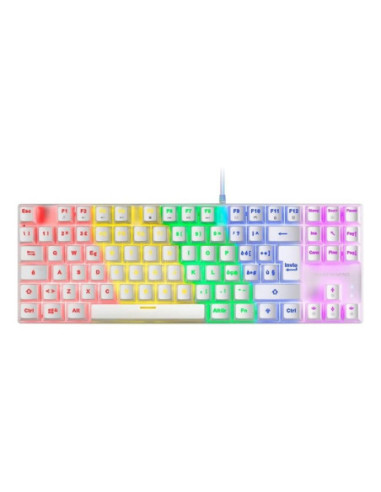 Teclado inalambrico mars gaming mk80 blanco
