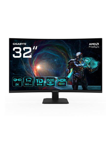 Monitor curvo gaming gigabyte gs32qca 31.5 pulgadas