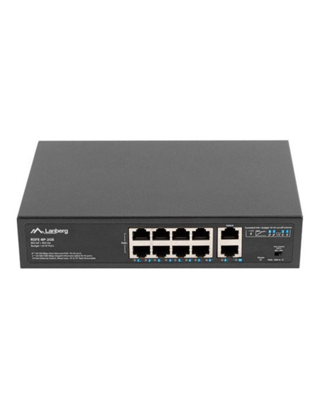 Switch lanberg 10 puertos 100mb 8xpoe+