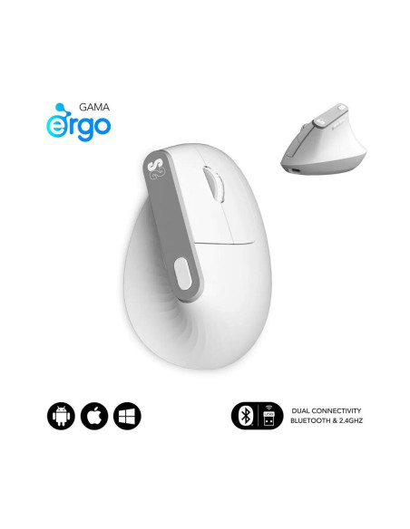 Raton inalambrico subblim vertical ergo dual