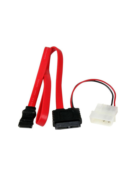 Adaptador sata startech 0.5m macho - hembra rojo