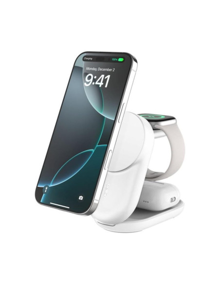 Base carga belkin ultracharge blanco magnetico