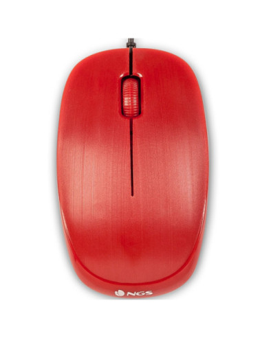 Raton con cable ngs flamered optico