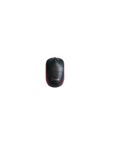 Raton optico usb l - link negro rojo