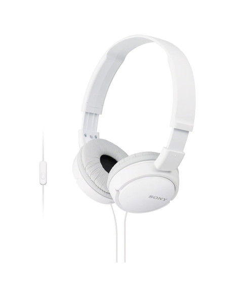 Auriculares sony mdrzx110apw blanco pleglable microfono
