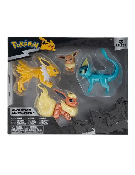 Figura jazwares pokemon multievolution eevee pack