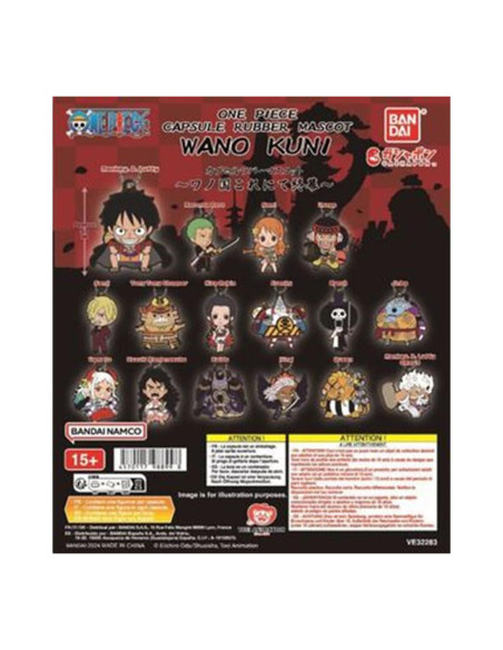 Surtido bandai gashapon one piece rubber