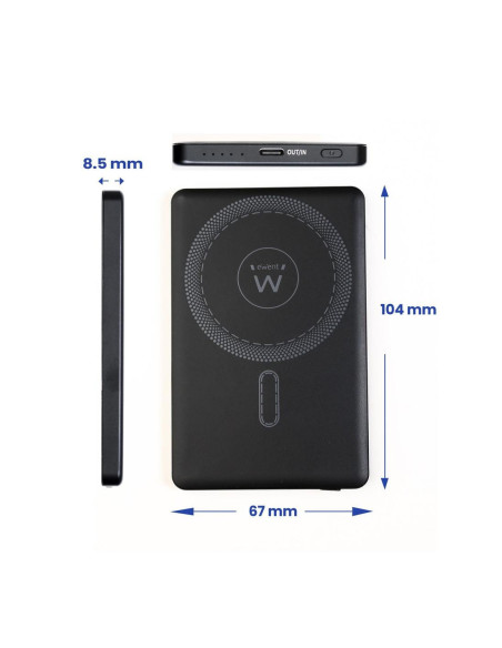 Powerbank ewent ew1160 ultraslim magsafe 5000mah