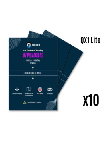 Laminas fijacion qcharx ultravioleta hd privacidad