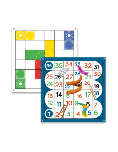 Tapete parchis + escaleras tilk robots