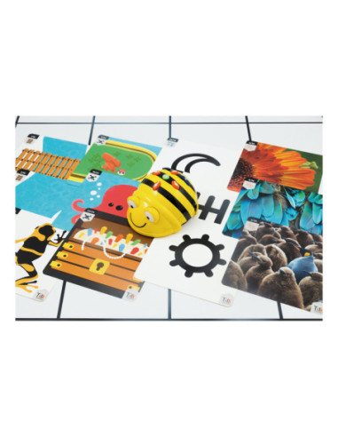 Tapete blanco bee - bot + tarjetas tapete