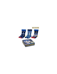 Pack calcetines 3 piezas sonic talla