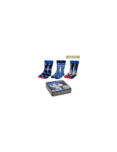 Pack calcetines 3 piezas sonic talla