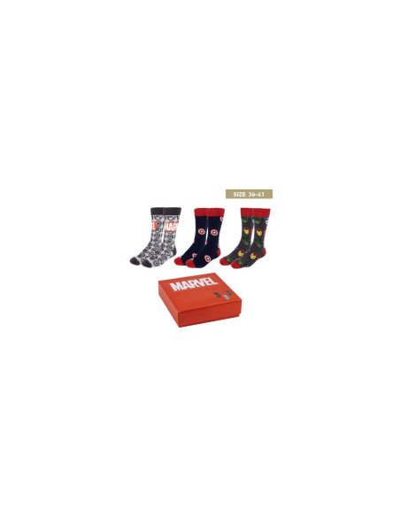 Pack calcetines 3 piezas marvel talla