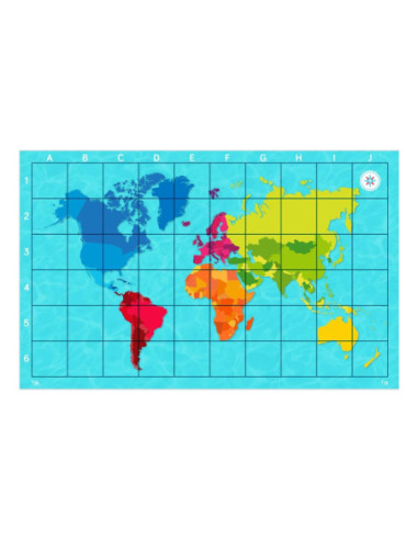 Tapete mapa mundi tilk bee - bot blue - bot