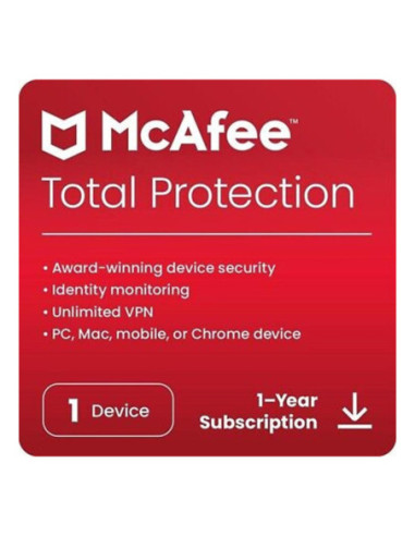 Antivirus mcafee total proteccion 1 dispositivo