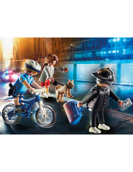 Playmobil ciudad bici policial persecucion del