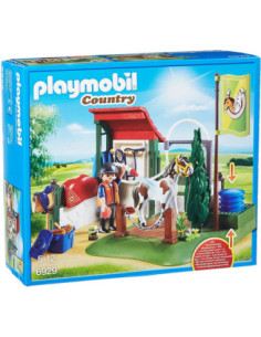 Playmobil set limpieza caballos