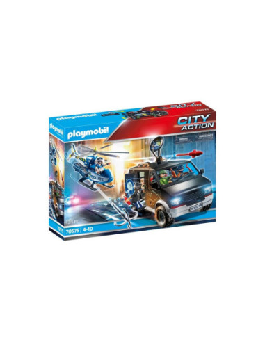 Playmobil ciudad helicoptero policia persecucion del