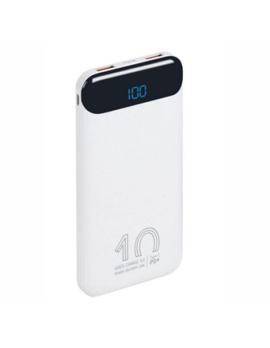 Powerbank rivacase va2540 10000mah lcd blanco