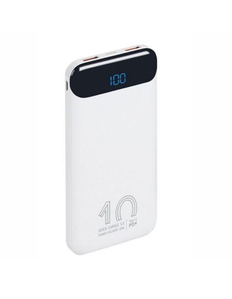 Powerbank rivacase va2540 10000mah lcd blanco