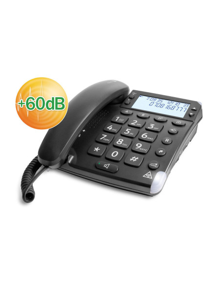 Telefono fijo doro magna black negro