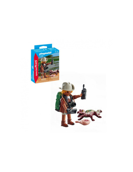 Playmobil investigador con caimán