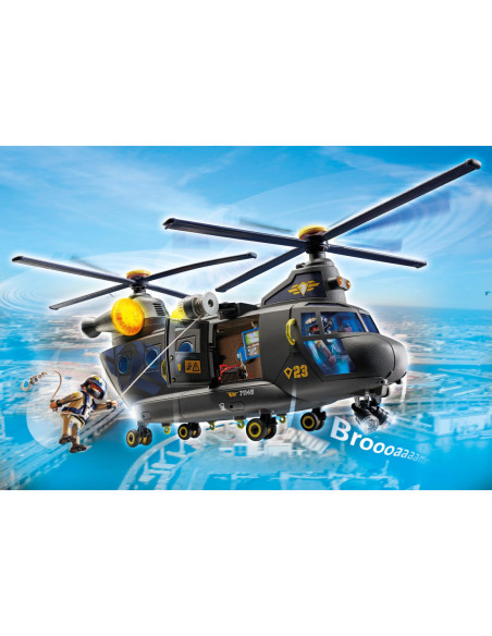 Playmobil fuerzas especiales helicóptero banana