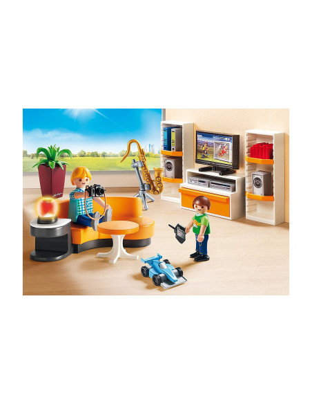 Playmobil ciudad casa moderna salon