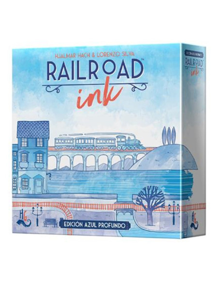 Juego mesa railroad ink: edicion azul